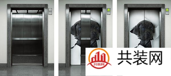 电梯门创意壁纸装饰设计