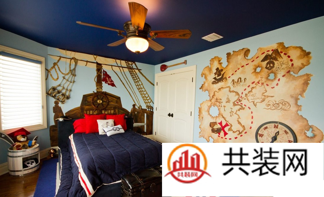 儿童房色彩搭配软装设计效果图