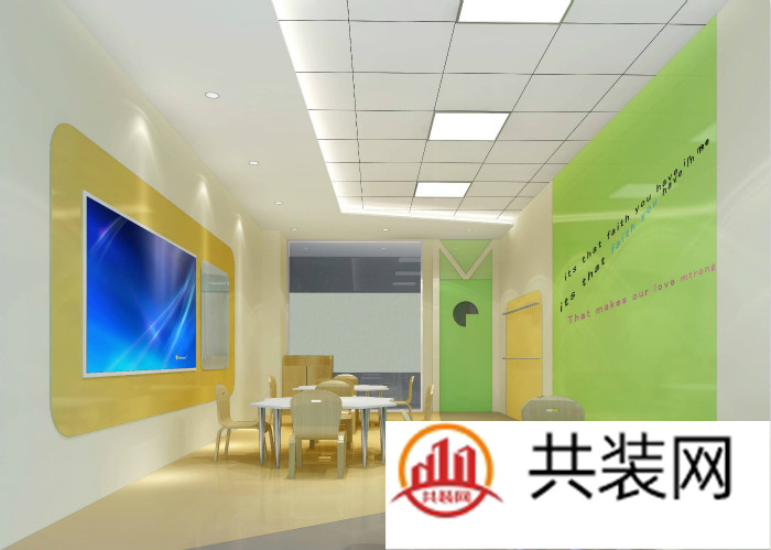 装修风格的选择-幼儿美术培训机构,室内色彩可以选择活泼生动的橙色,黄色,红色。